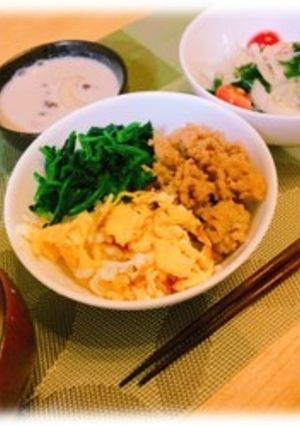 三色丼-レシピのメイン写真