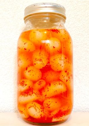 大粒塩らっきょうで甘さ控えめラッキョウ-レシピのメイン写真