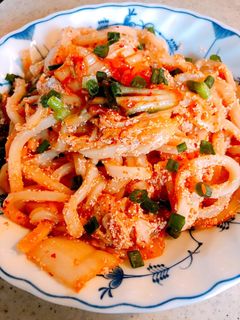 明太キムチうどん-レシピのメイン写真