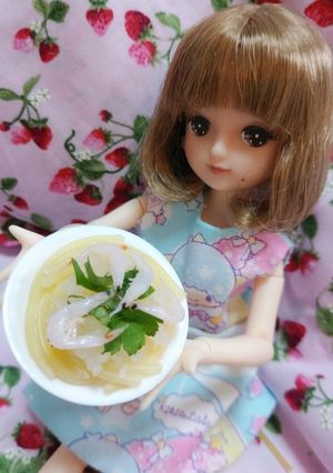 リカちゃんサイズ♡アミエビおろしパスタꕤ-レシピのメイン写真