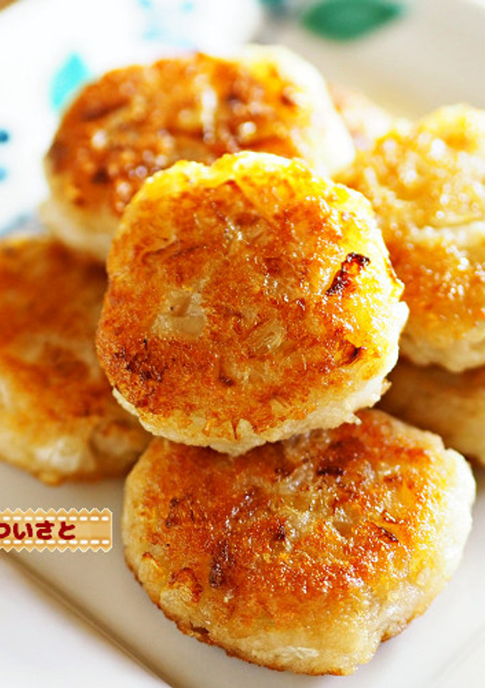 玉ねぎ蓮根のもちもち焼き-レシピのメイン写真