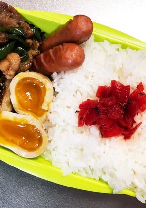 旦那弁当291♡ピーマンと豚コマ炒め弁当-レシピのメイン写真