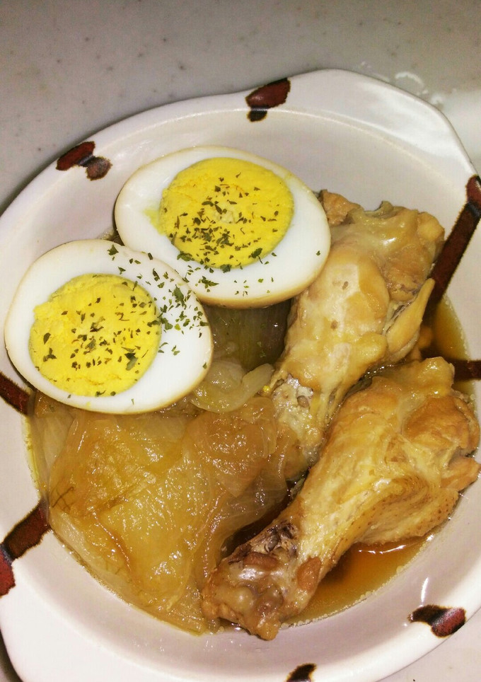 簡単☆手羽元・タマネギ・卵のうま煮-レシピのメイン写真