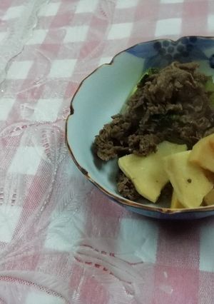 牛肉の切り落としと筍のすき焼き風煮-レシピのメイン写真