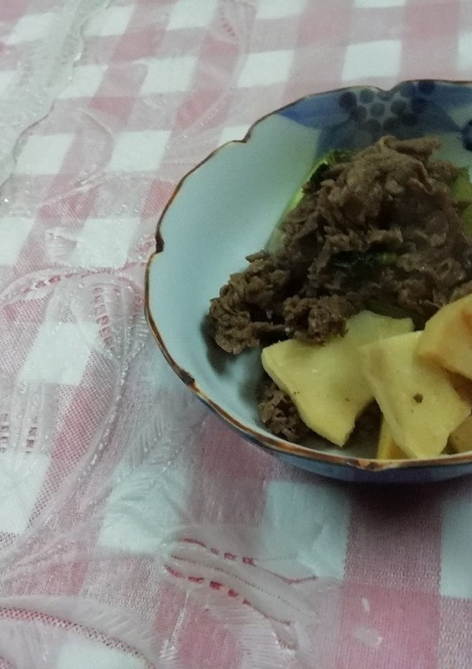 牛肉の切り落としと筍のすき焼き風煮-レシピのメイン写真