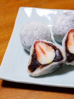 レンジで簡単!いちご大福-レシピのメイン写真