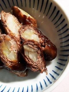 セロリの牛薄切り肉巻き-レシピのメイン写真