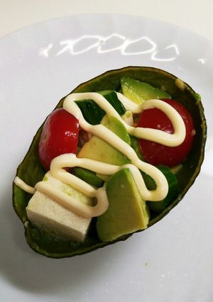 簡単！美味しいアボカドと豆腐の野菜サラダ-レシピのメイン写真