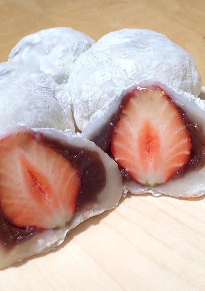 電子レンジで 簡単 いちご大福-レシピのメイン写真