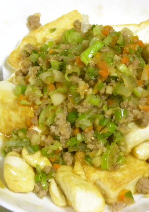 豆腐のバター醬油そぼろサイコロステーキ-レシピのメイン写真