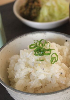 しらすと刻み生姜のエゴマごはん-レシピのメイン写真