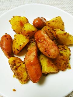 カレーマスタードのポテトウインナー-レシピのメイン写真