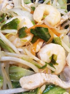 簡単!えび入り豚と野菜のうま塩中華炒め-レシピのメイン写真