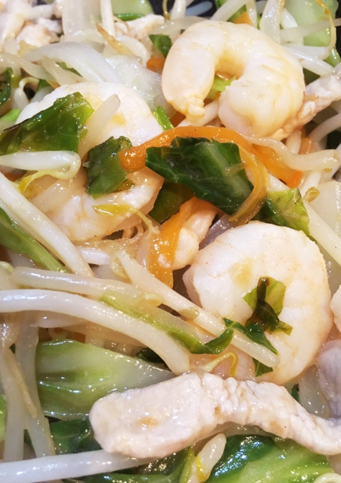 簡単！えび入り豚と野菜のうま塩中華炒め-レシピのメイン写真