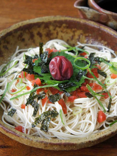 紅白梅そうめん-レシピのメイン写真