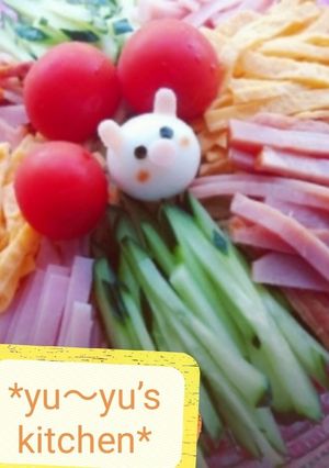 レンジで簡単～錦糸玉子で❤️冷やし中華♪-レシピのメイン写真
