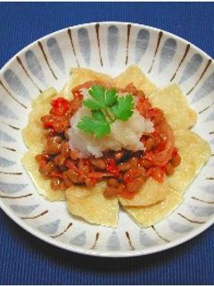 ** カリカリ油揚げとキムチ納豆 **-レシピのメイン写真