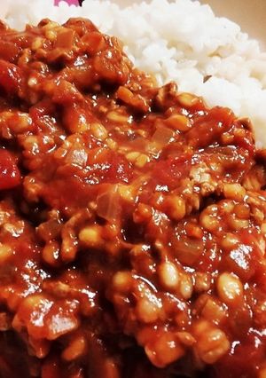 簡単レシピ☆もち麦入りトマトキーマカレー-レシピのメイン写真
