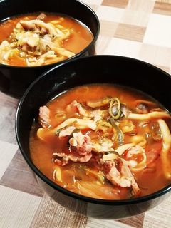 簡単レシピ☆もち麦入り豚キムチスープ-レシピのメイン写真