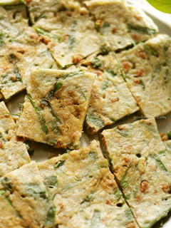 香ばしい!ニラと納豆のチヂミをそば粉で♪-レシピのメイン写真