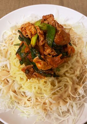 豚キムチ with 冷やし中華！-レシピのメイン写真