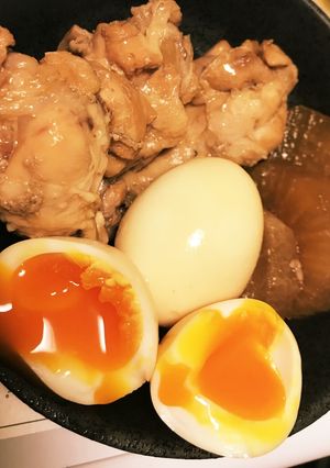 炊飯器で簡単!手羽元と大根の甘辛煮-レシピのメイン写真