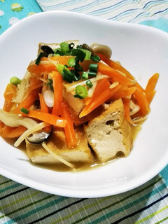 厚揚げ煮物☆野菜きのこあんかけ-レシピのメイン写真