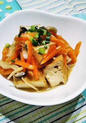 厚揚げ煮物☆野菜きのこあんかけ-レシピのメイン写真