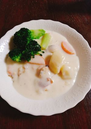 春野菜で鱈のクリーム煮を作ってみた！-レシピのメイン写真