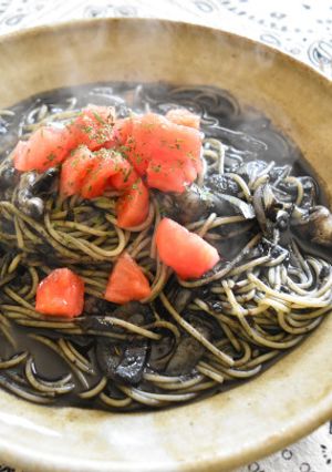 コウイカ(スミイカ)のイカスミパスタ-レシピのメイン写真
