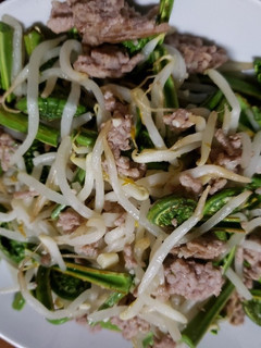 ニンニク香るこごみともやしの炒め物-レシピのメイン写真