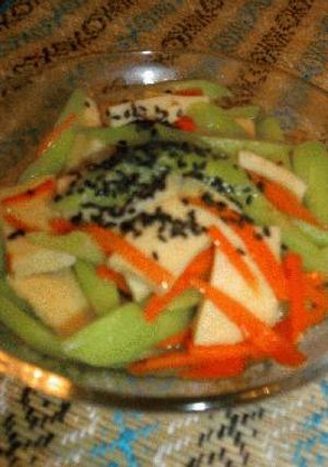 高野豆腐とキュウリの炒め物-レシピのメイン写真