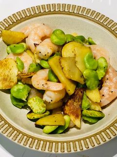 海老とそら豆の中華炒め-レシピのメイン写真
