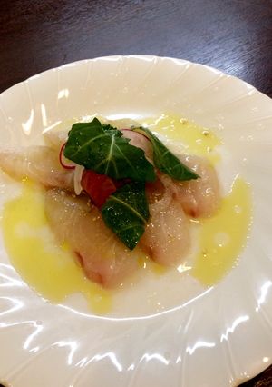 真鯛のゴマ風味の昆布茶〆カルパッチョ-レシピのメイン写真