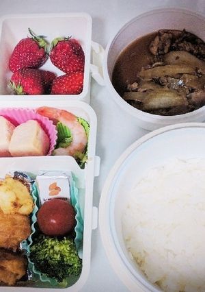 牛丼と唐揚げ弁当-レシピのメイン写真