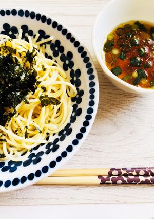 余ったパスタdeごま油風味つけ麺☆-レシピのメイン写真