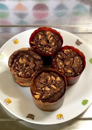 クリームチーズ&チョコのカップケーキよ-レシピのメイン写真