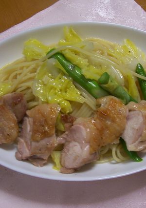 春キャベツとアスパラのパスタ-レシピのメイン写真