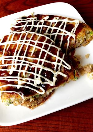 ご飯とたまごで簡単お好み焼き風♪-レシピのメイン写真