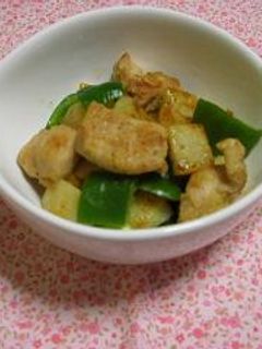 鶏肉と長芋のカレー炒め-レシピのメイン写真