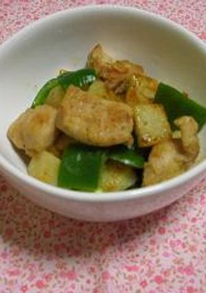 鶏肉と長芋のカレー炒め-レシピのメイン写真