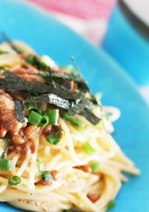 混ぜるだけ！簡単納豆パスタ-レシピのメイン写真