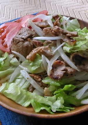 糖質ダイエットにも！豚こま肉サラダ-レシピのメイン写真