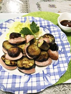 なすのフィッシュソーセージ挟み焼き-レシピのメイン写真