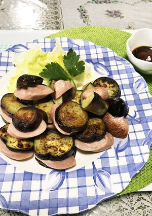 なすのフィッシュソーセージ挟み焼き-レシピのメイン写真