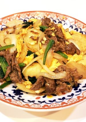 牛肉とほうれん草のたまご炒め-レシピのメイン写真