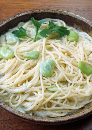 そら豆のクリームスパゲティ-レシピのメイン写真