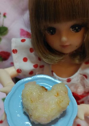 リカちゃんサイズ♡えびぺんバーグꕤ*.ﾟ-レシピのメイン写真