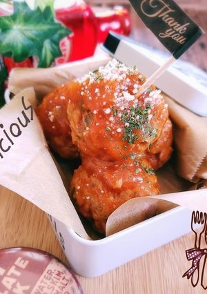 レンジで簡単！ナポリタンミートボール-レシピのメイン写真