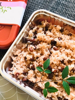 炊飯器で簡単・小豆(ささげ)七五三お赤飯-レシピのメイン写真